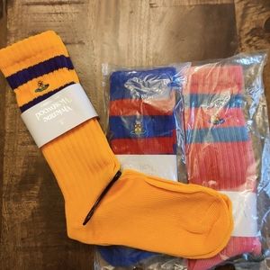 3 pairs of Vivienne Westwood cotton long socks thick and warm very soft